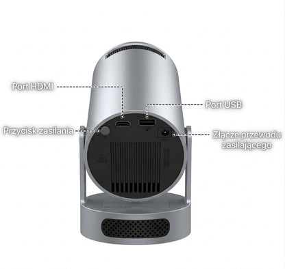 SmartPeak -  Nowoczesny ciemny  projektor z  WiFi i androidem